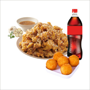 (순살/뼈)알싸한마늘치킨+오리지널치즈볼+콜라1.25L