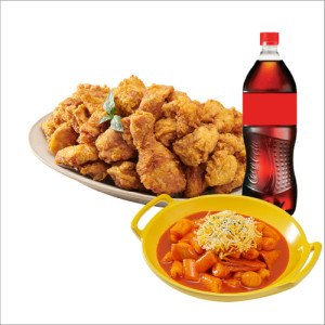 (순살/뼈)후라이드치킨+떡볶이+콜라1.25L